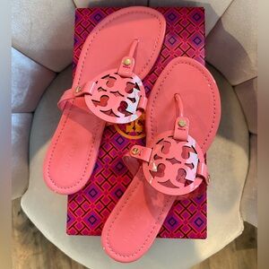 Tory Burch Coral Logo Sandals